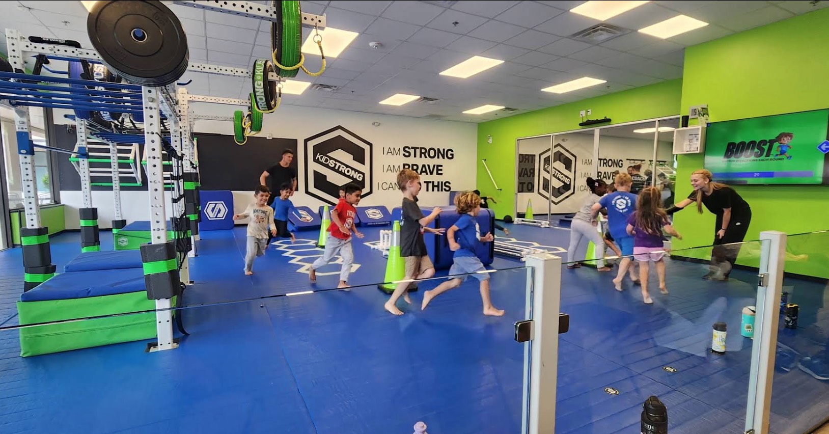 Kids enjoying activities at KidStrong Cary Summer Camp